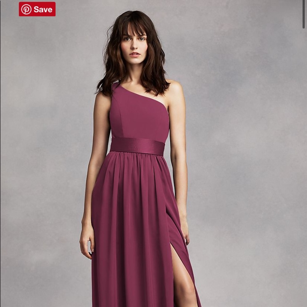 One Shoulder Dress with Satin Sash